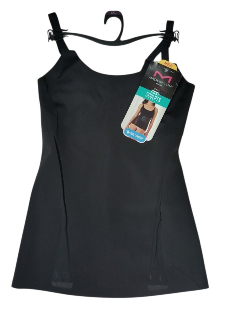 Maidenform Flexees Sculpt Ultra Firm Black Cami Tank Top Women’s Size 3XL 22-24